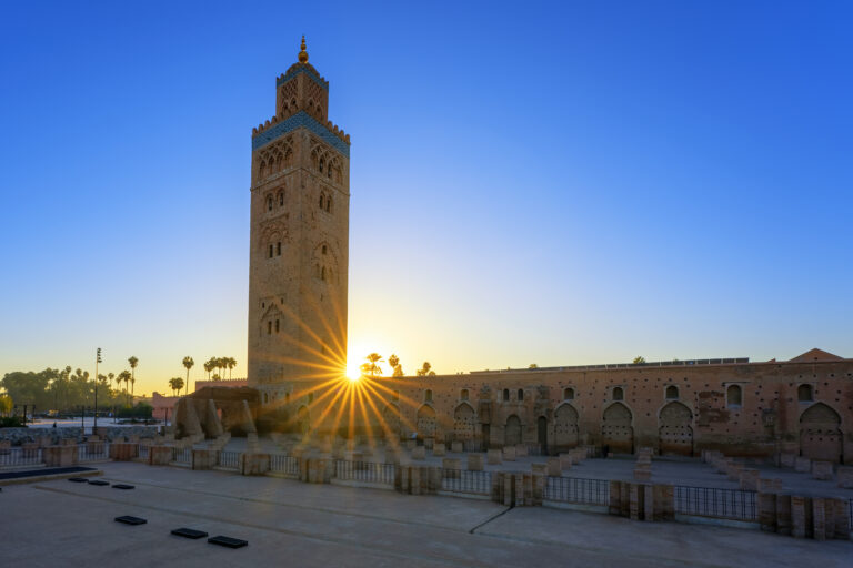 Famous Koutoubia mosque, Marrakech, Morocco